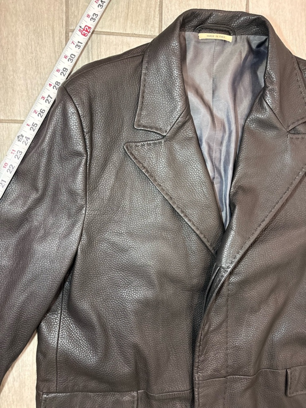 VTG LA MATTA Black Lambskin Leather Trench Coat Men’s IT 60 US 50 Made In Italy - Picture 11 of 12